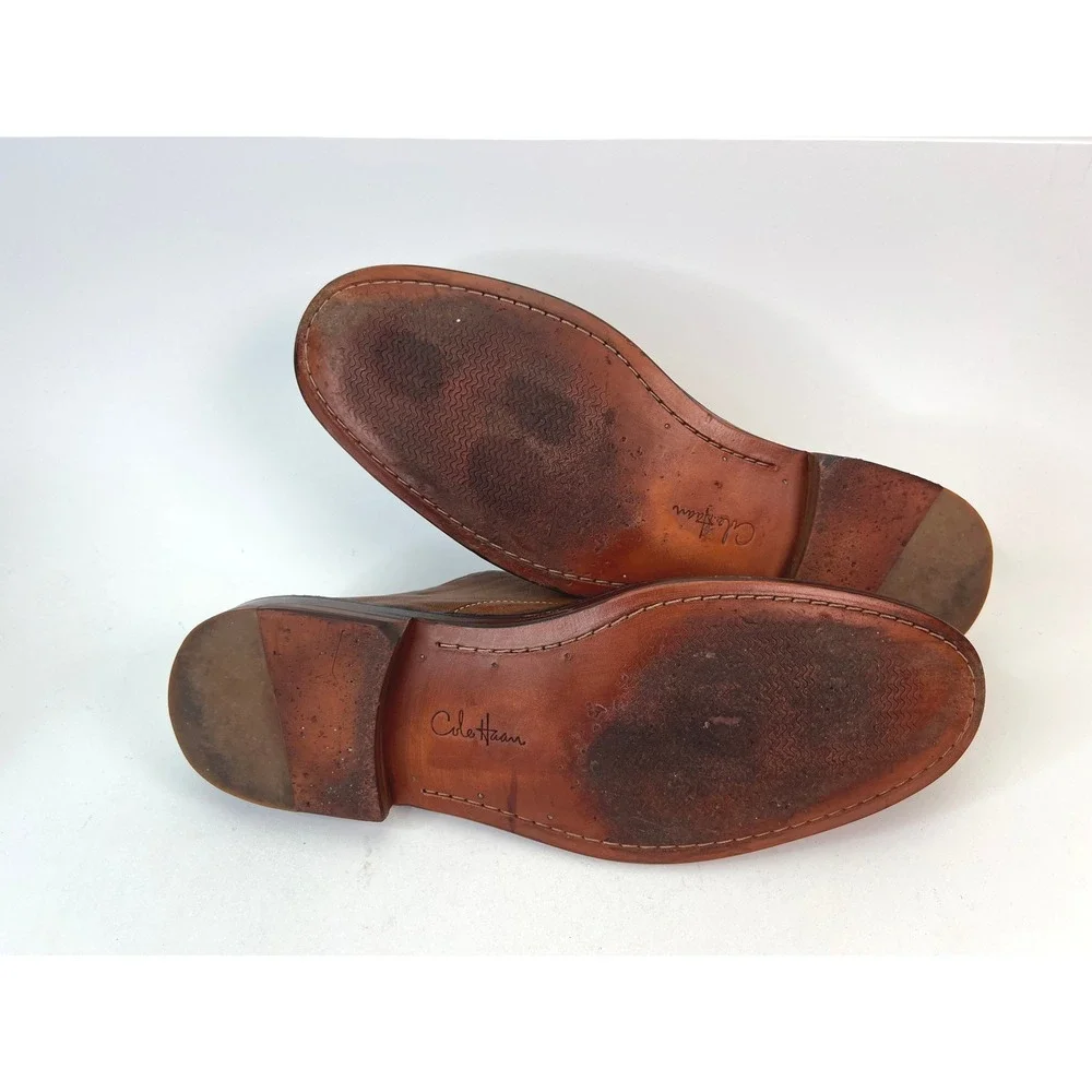 Cole Haan Men's Leather Oxford Dress Shoes‎ Lace Up Brown Size 12M